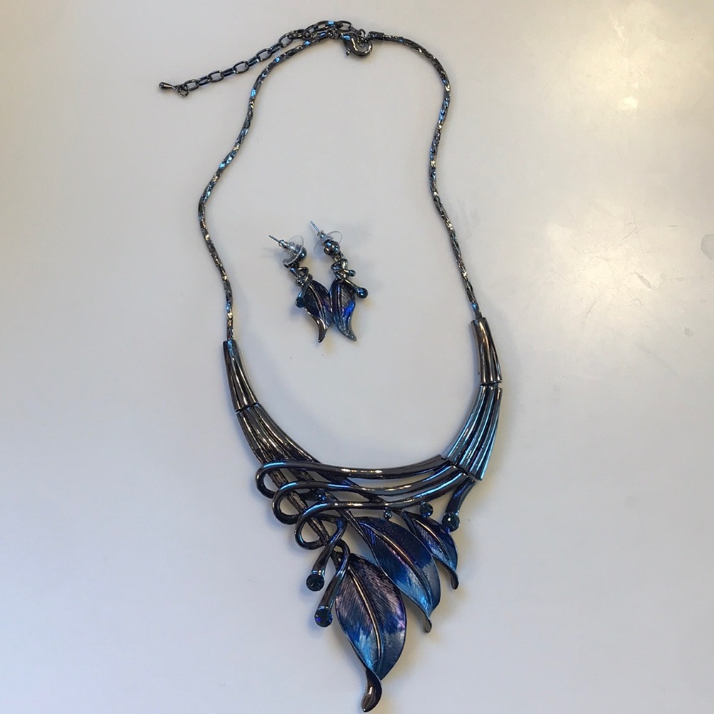 Hand made matching necklace and earring set